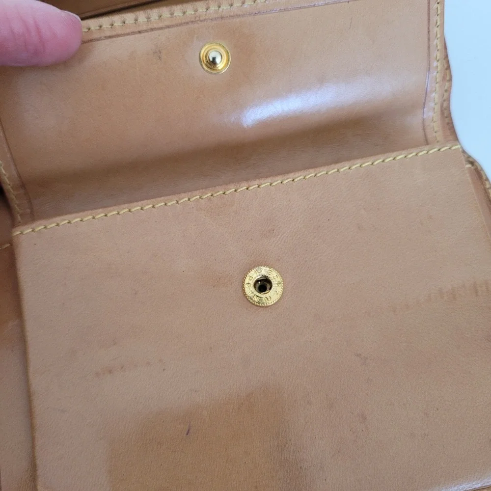 Etro Milano Paisley Trifold Wallet Leather Interior Multicolor Tan Vintage